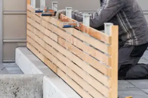 Image of a fence installation