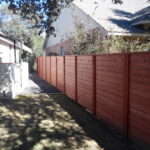 Horizontal Cedar Fence Stained