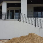 Iron rails on balcony and stairs