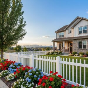 img of house with a fence