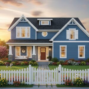 img of house with a fence