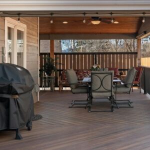 grill with outdoor dining table