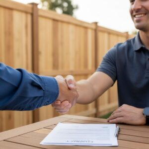 handshake with homeowner