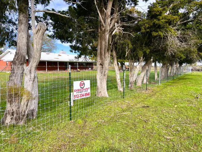 5 FT Field Fence w 2 Strand Barb Wire (Sign)