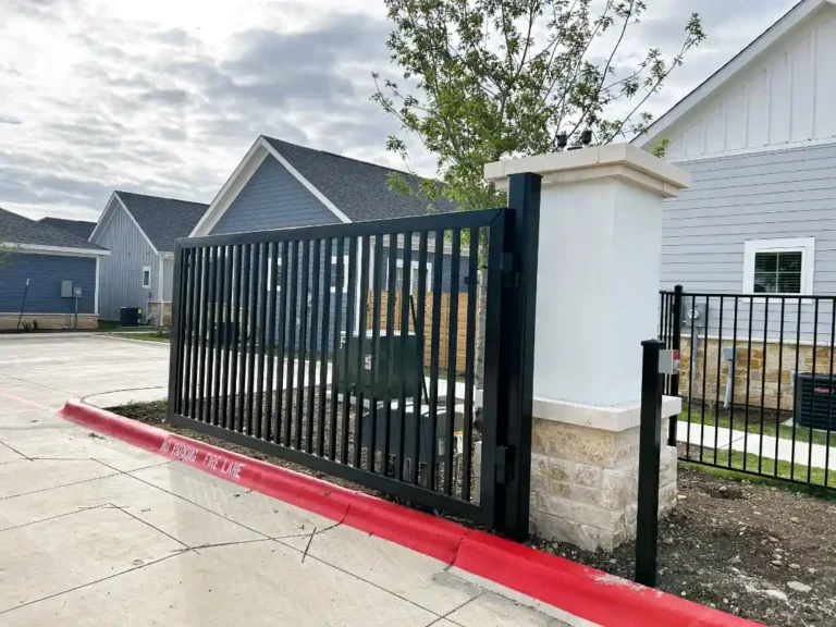 Commercial Automated Gate w Masonry